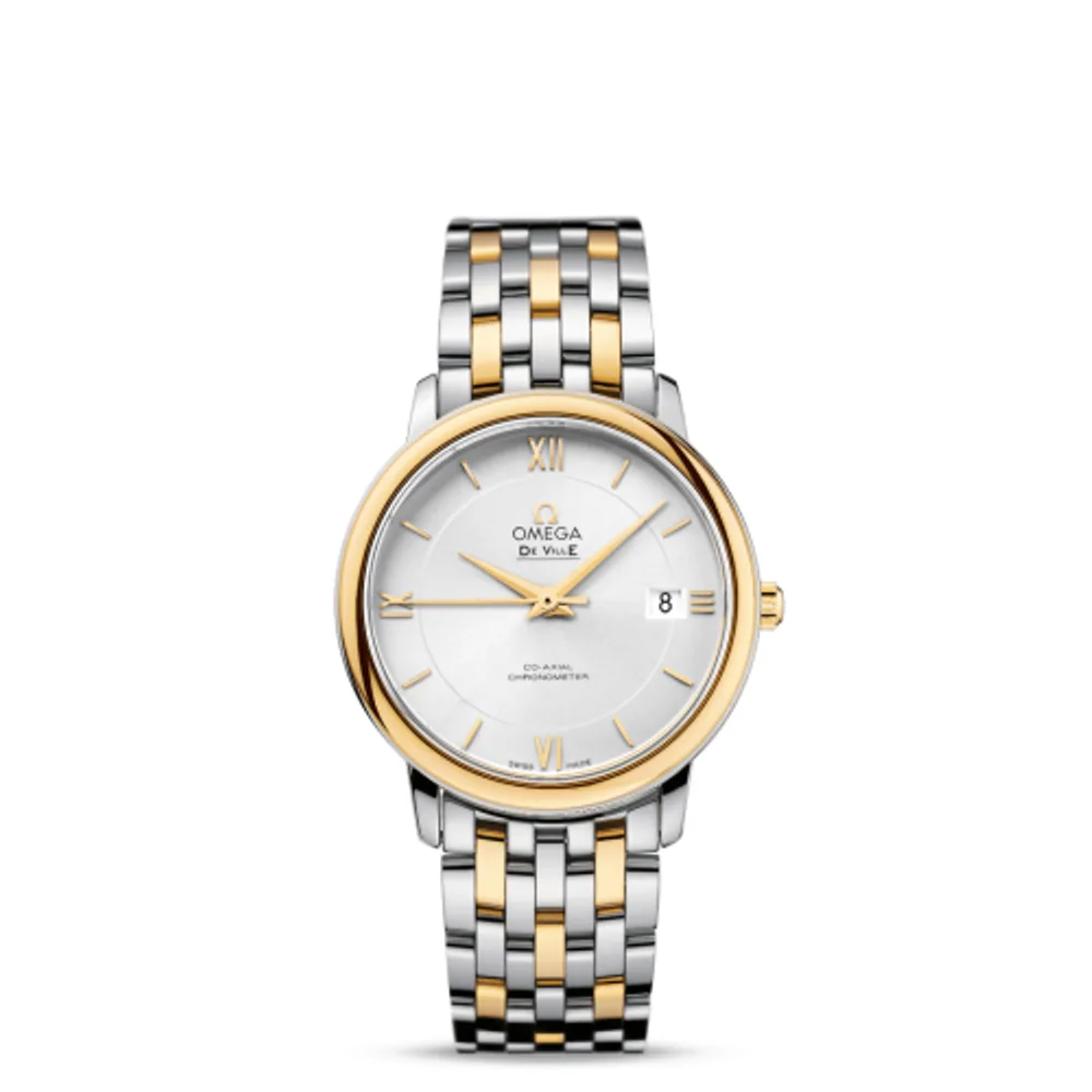 Omega De Ville Prestige Co-Axial 36.8 Stainless Steel / Yellow Gold / Silver / Bracelet
