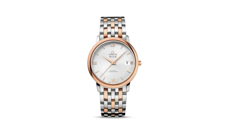 Omega De Ville Prestige Co-Axial 36.8 Stainless Steel / Red Gold / Silver / Bracelet