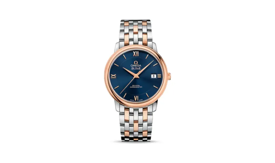 Omega De Ville Prestige Co-Axial 36.8 Stainless Steel / Red Gold / Blue / Bracelet