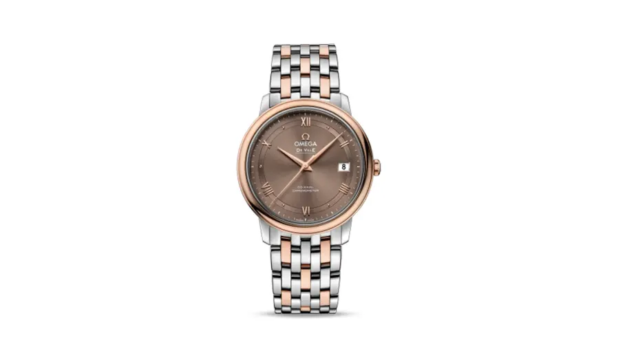 Omega De Ville Prestige Co-Axial 36.8 Stainless Steel / Red Gold / Vintage Brown / Bracelet