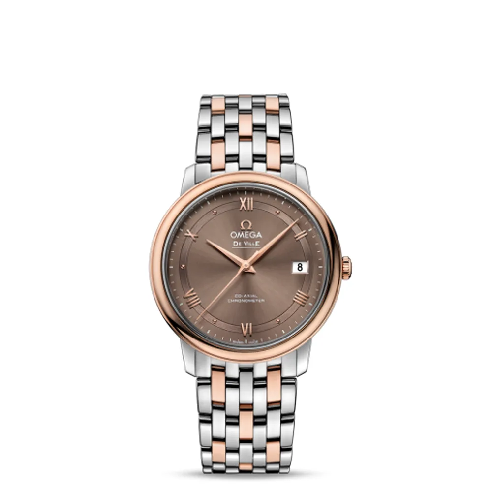Omega De Ville Prestige Co-Axial 36.8 Stainless Steel / Red Gold / Vintage Brown / Bracelet