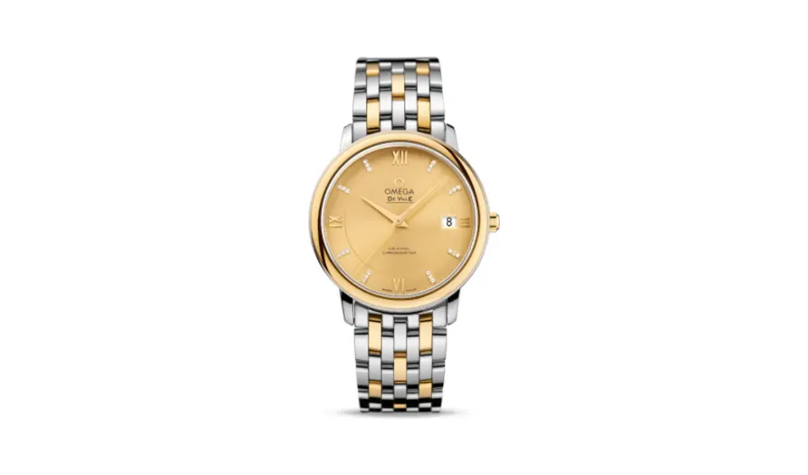 Omega De Ville Prestige Co-Axial 36.8 Stainless Steel / Yellow Gold / Champagne / Bracelet
