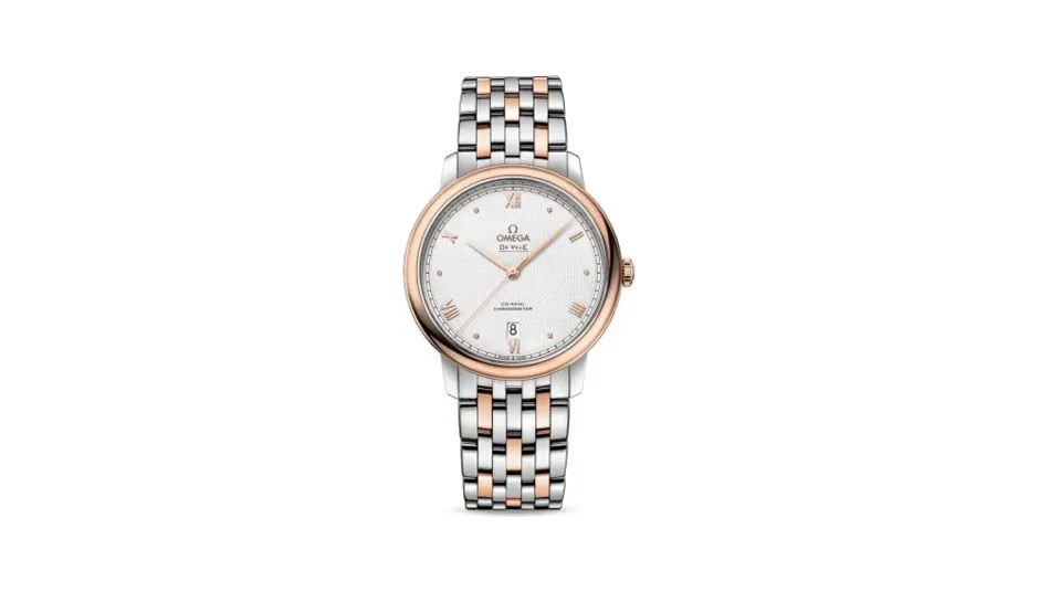Omega De Ville Prestige Co-Axial 39.5 Stainless Steel / Red Gold / Vintage Silver / Bracelet