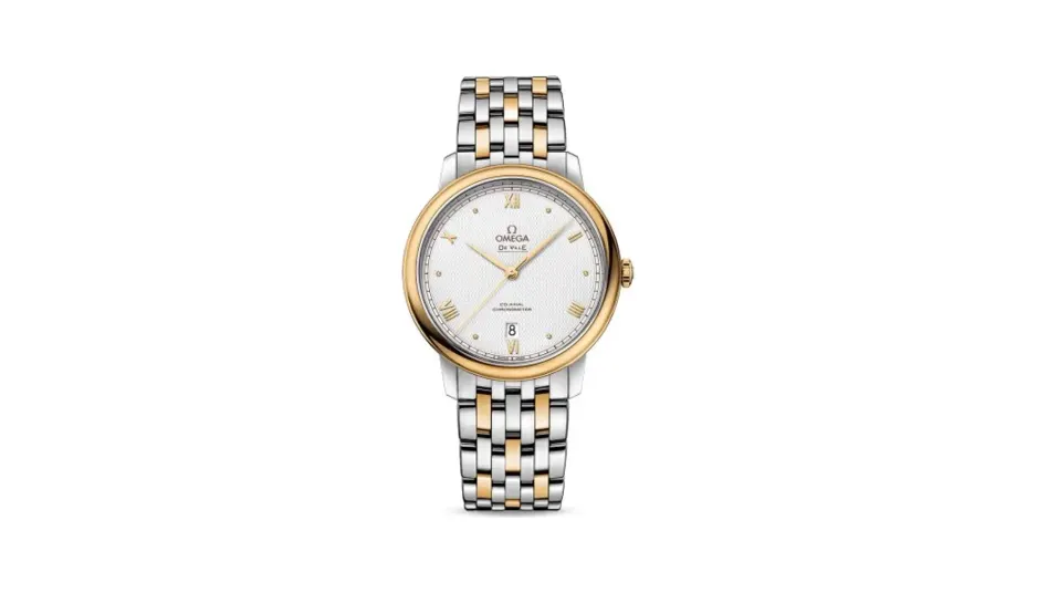 Omega De Ville Prestige Co-Axial 39.5 Stainless Steel / Yellow Gold / Vintage Silver / Bracelet