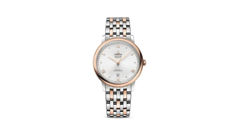 Omega De Ville Prestige Co-Axial 39.5 Stainless Steel / Red Gold / Silver Sunburst / Bracelet