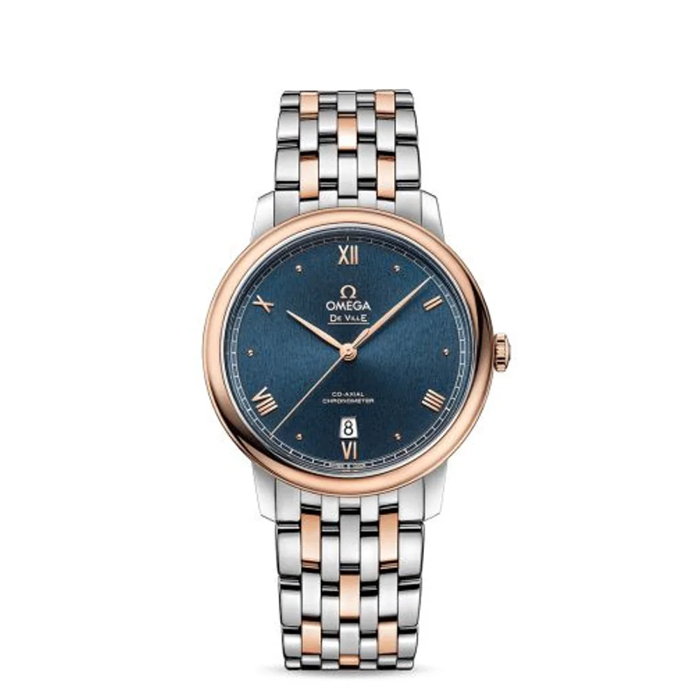 Omega De Ville Prestige Co-Axial 39.5 Stainless Steel / Red Gold / Blue Sunburst / Bracelet