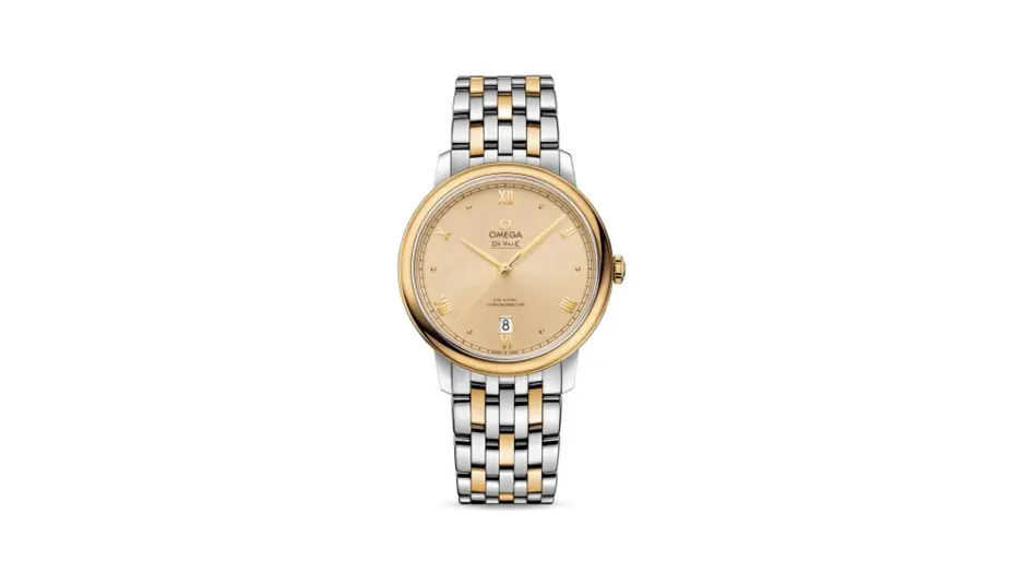 Omega De Ville Prestige Co-Axial 39.5 Stainless Steel / Yellow Gold / Moonshine Sunburst / Bracelet