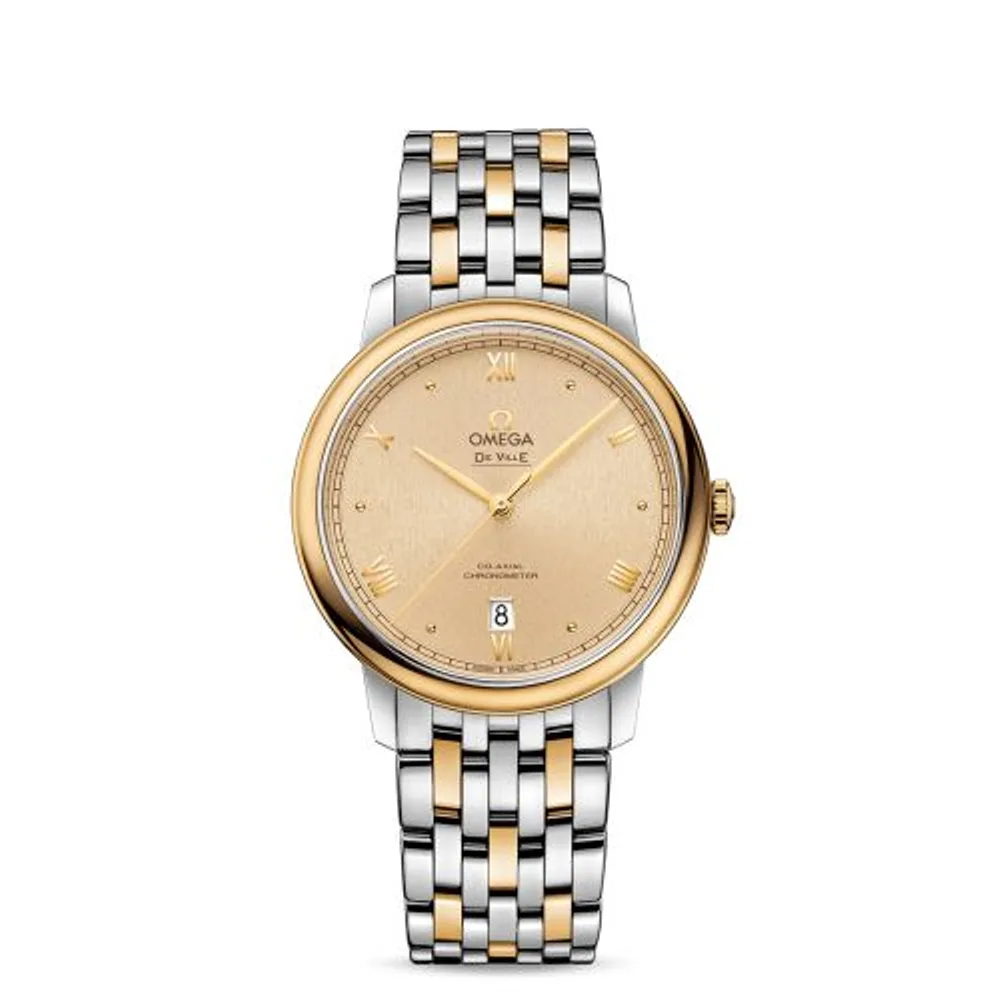 Omega De Ville Prestige Co-Axial 39.5 Stainless Steel / Yellow Gold / Moonshine Sunburst / Bracelet