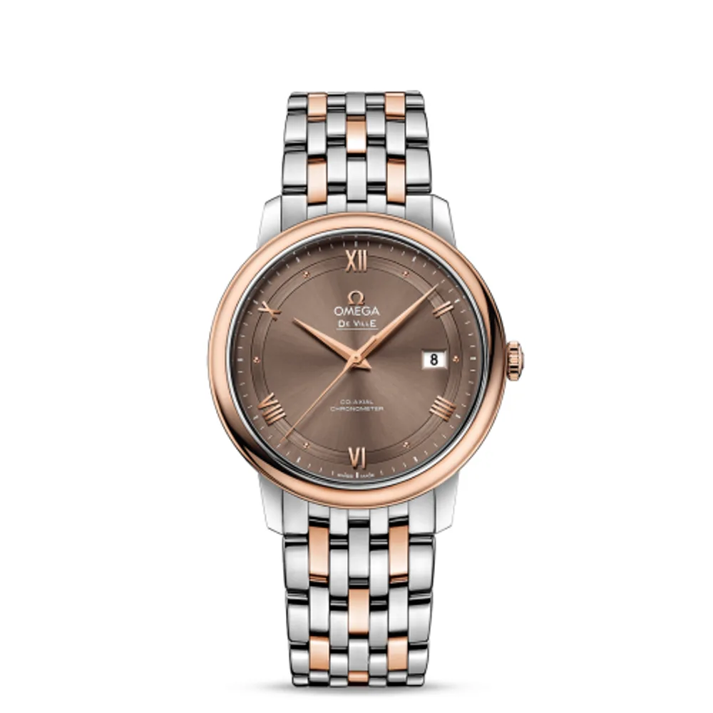 Omega De Ville Prestige Co-Axial 39.5 Stainless Steel / Red Gold / Vintage Brown / Bracelet