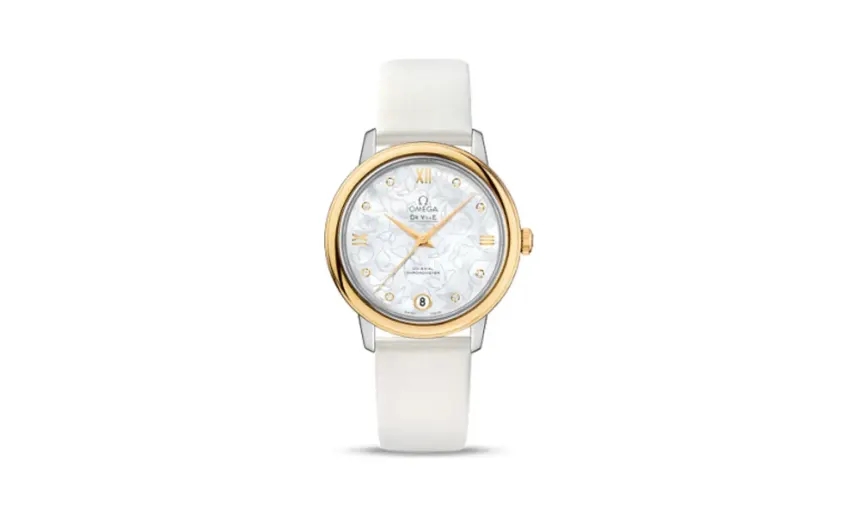 Omega De Ville Prestige Co-Axial 32.7 Stainless Steel / Yellow Gold / MOP Butterfly
