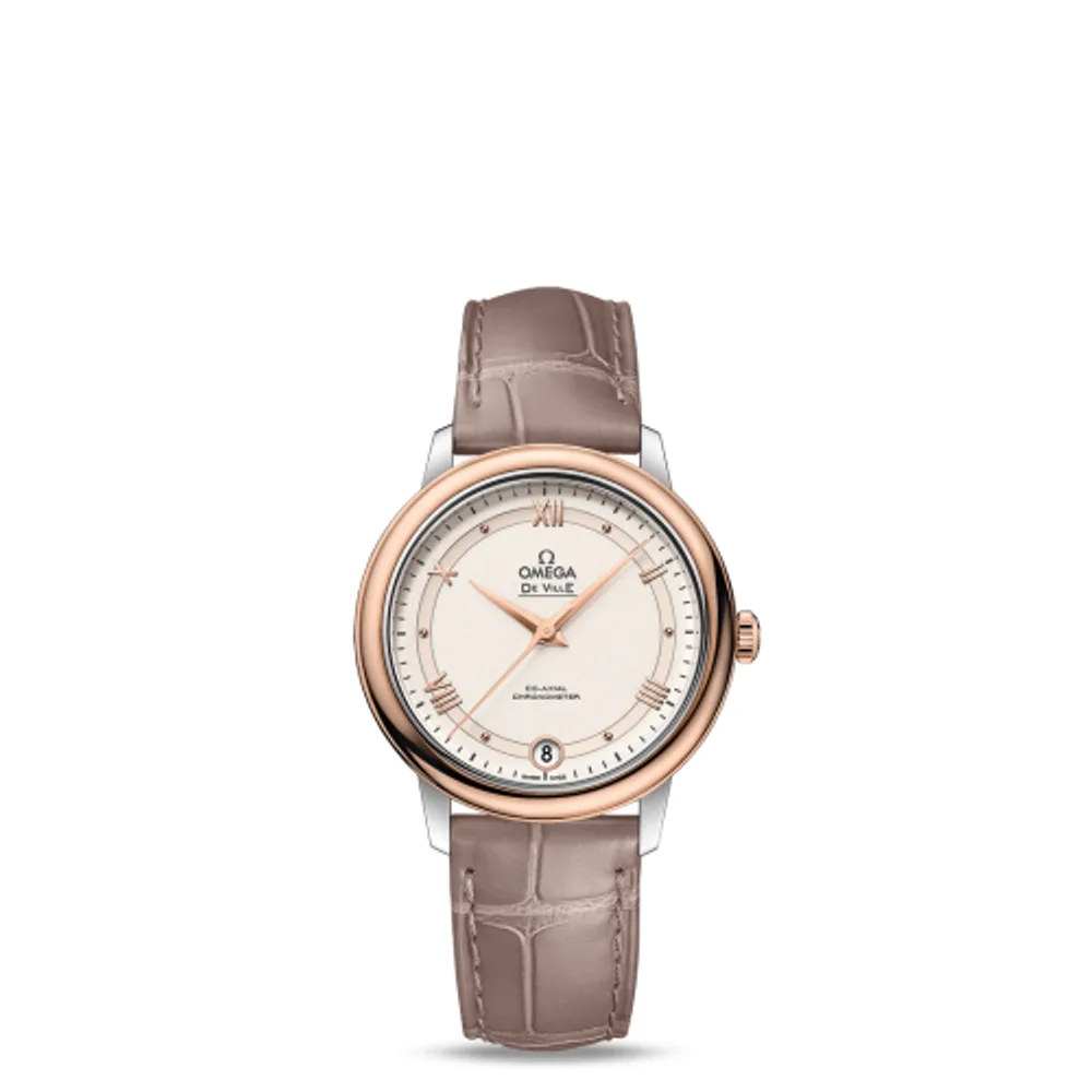 Omega De Ville Prestige Co-Axial 32.7 Stainless Steel / Red Gold / White