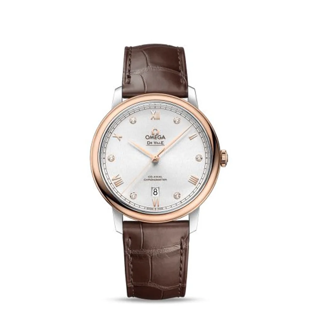 Omega De Ville Prestige Co-Axial 39.5 Stainless Steel / Red Gold / Silver Sunburst