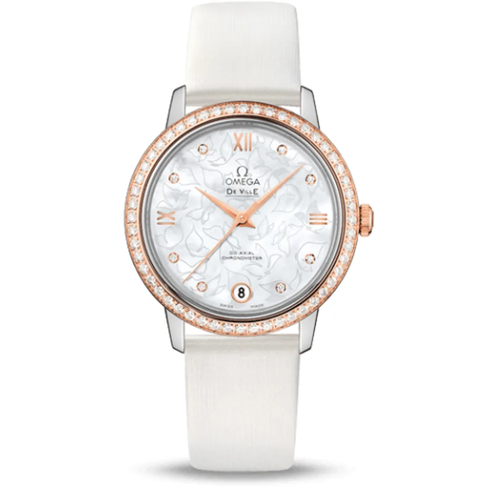 Omega De Ville Prestige Co-Axial 32.7 Stainless Steel / Red Gold / Diamond / MOP Butterfly