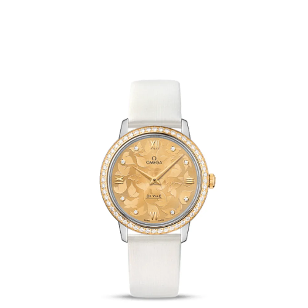 Omega De Ville Prestige Quartz 32.7 Butterfly Stainless Steel / Yellow Gold / Diamond