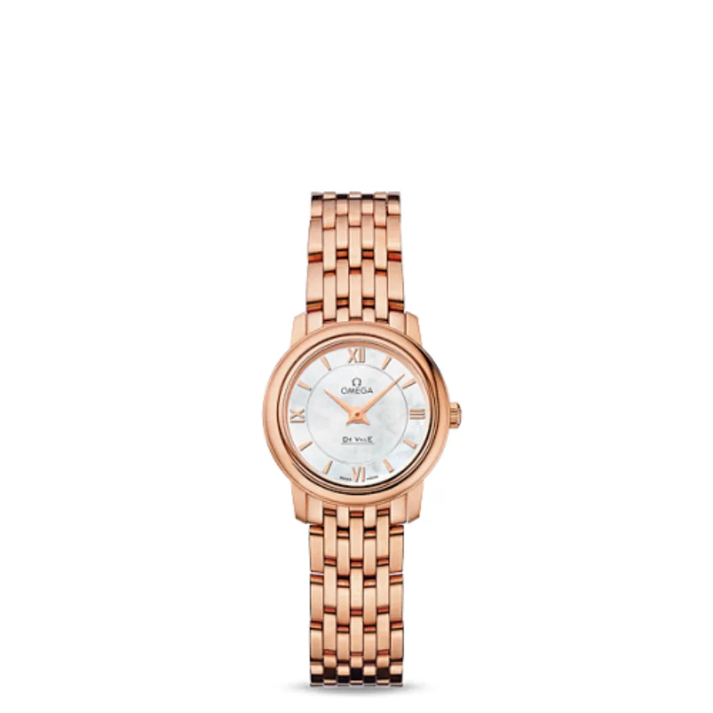Omega De Ville Prestige Quartz 24.4 Red Gold / MOP / Bracelet