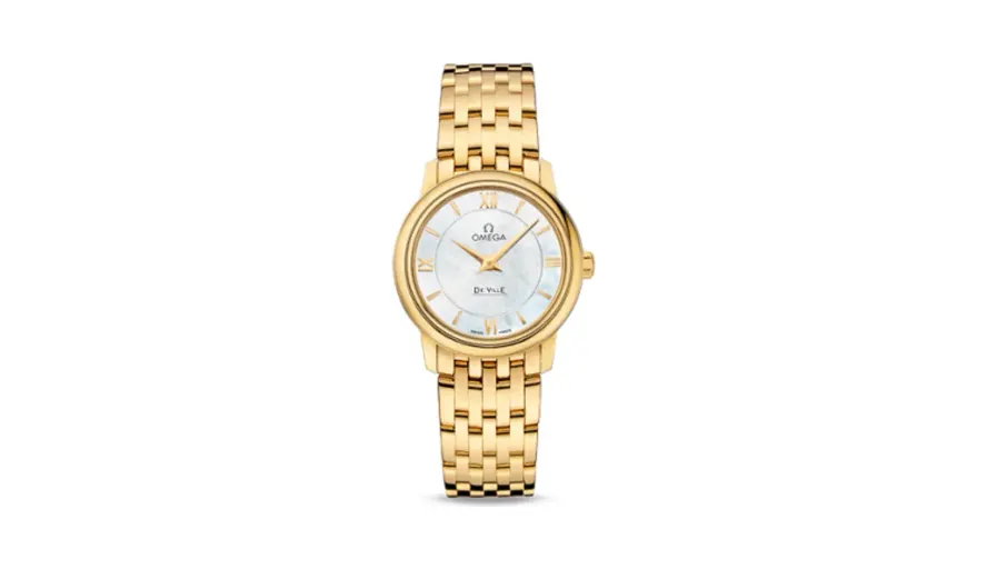 Omega De Ville Prestige Quartz 27.4 Yellow Gold / MOP / Bracelet