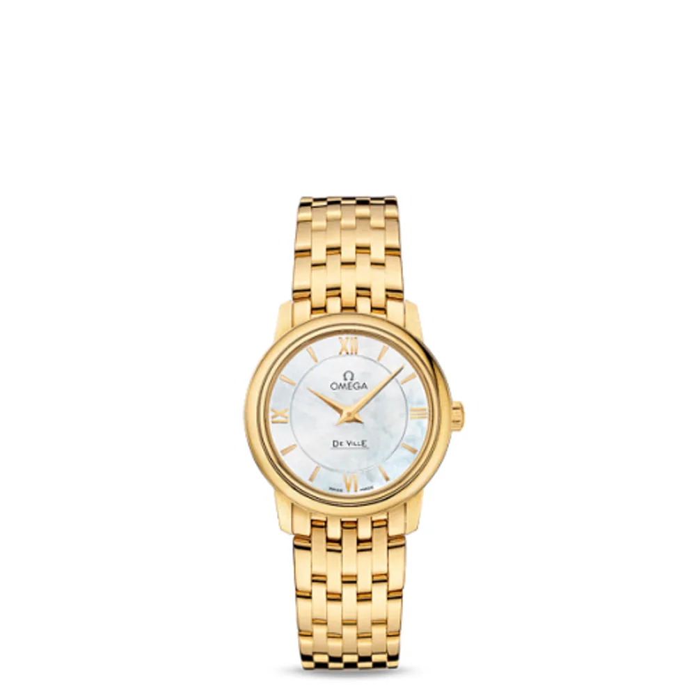 Omega De Ville Prestige Quartz 27.4 Yellow Gold / MOP / Bracelet