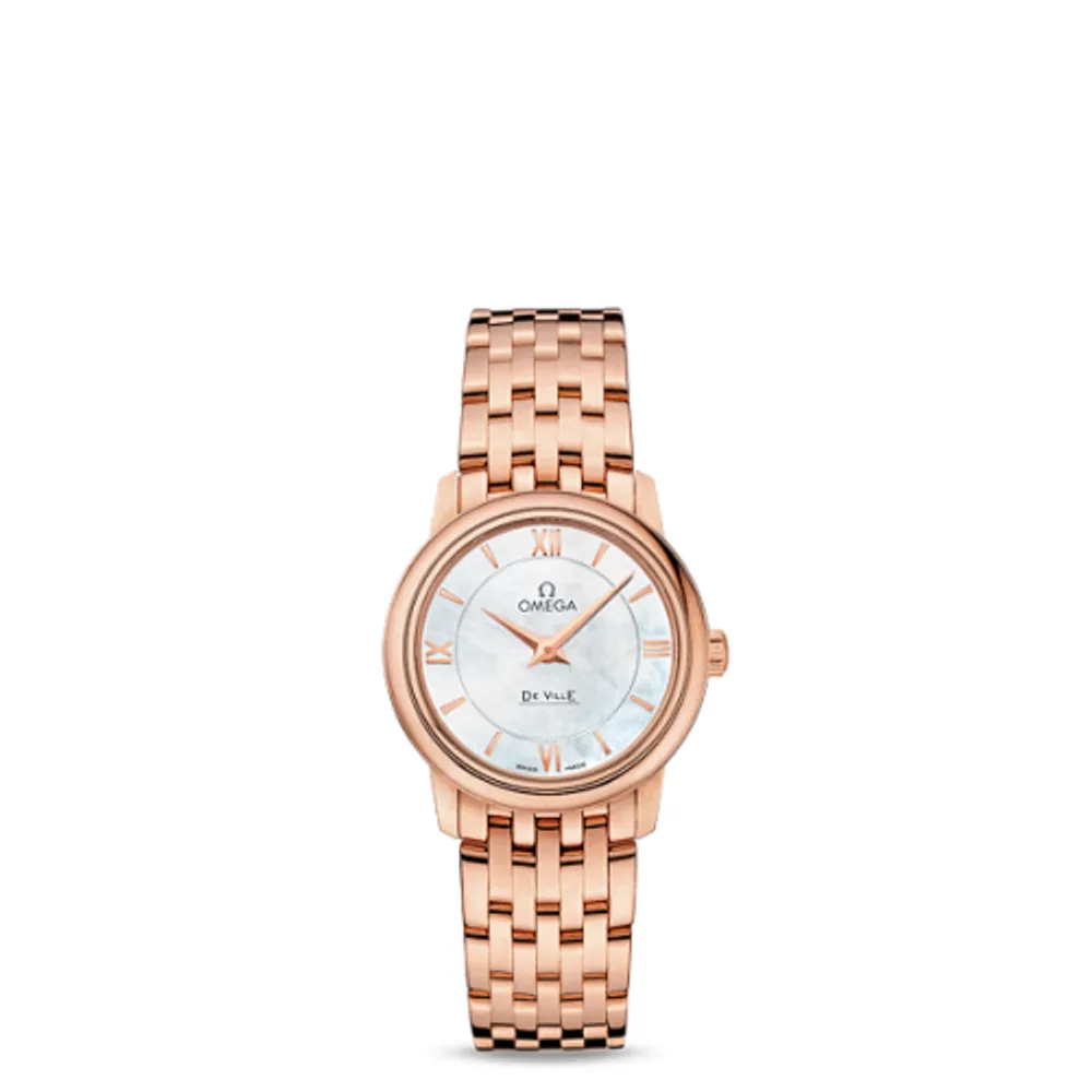 Omega De Ville Prestige Quartz 27.4 Red Gold / MOP / Bracelet