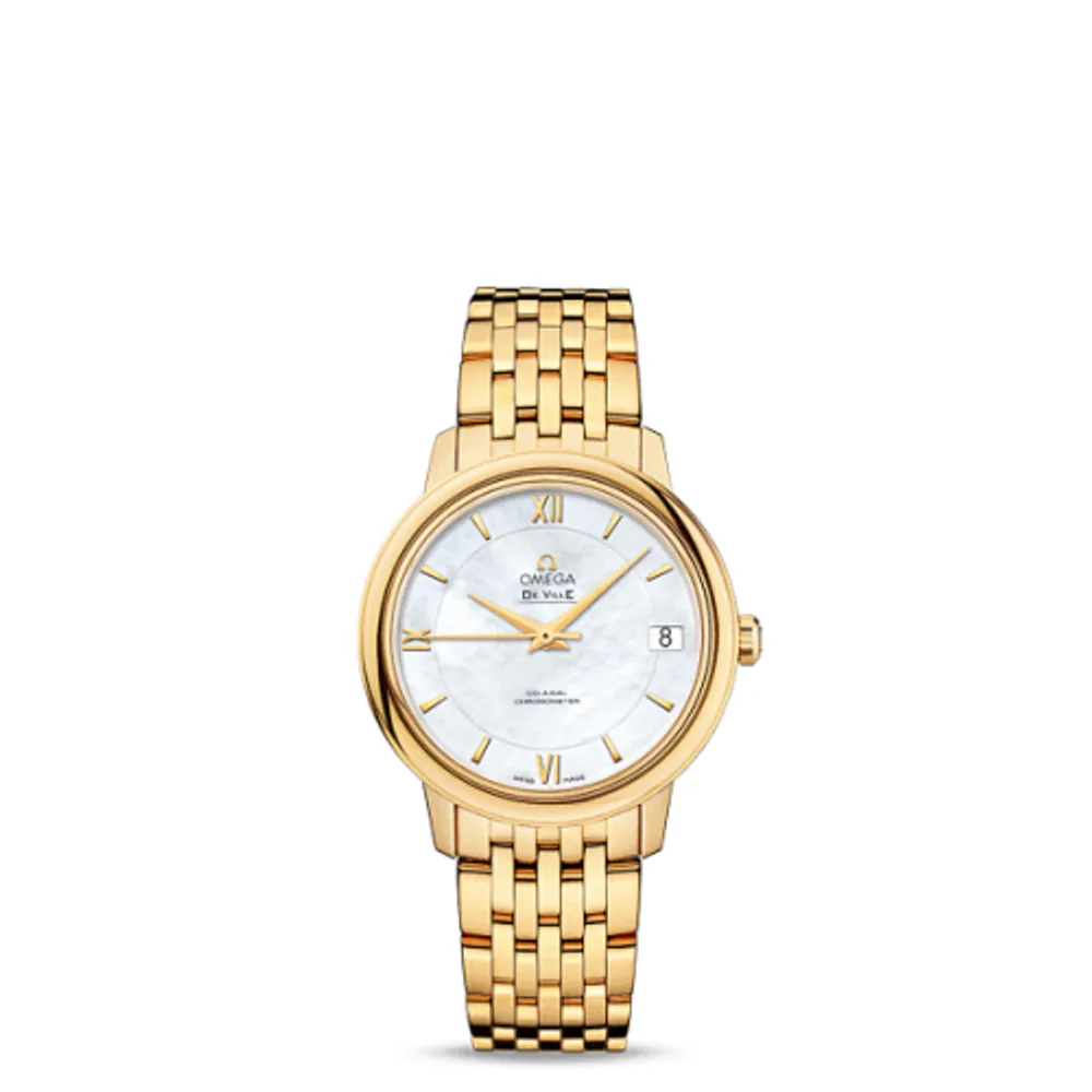 Omega De Ville Prestige Co-Axial 32.7 Yellow Gold / MOP / Bracelet
