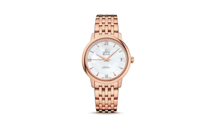 Omega De Ville Prestige Co-Axial 32.7 Red Gold / MOP / Bracelet