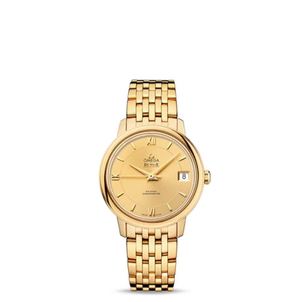 Omega De Ville Prestige Co-Axial 32.7 Yellow Gold / Gold / Bracelet