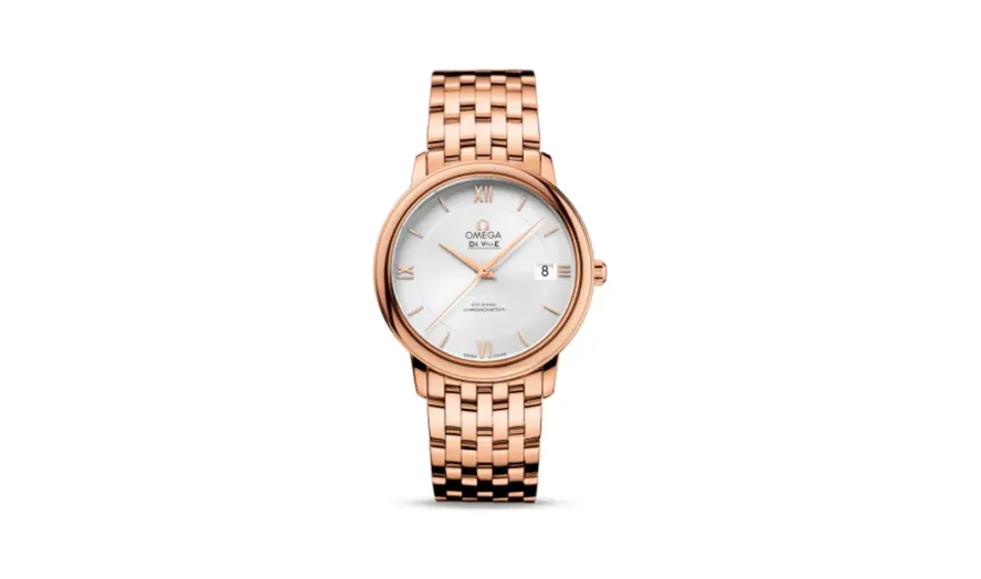 Omega De Ville Prestige Co-Axial 36.8 Red Gold / Silver / Bracelet