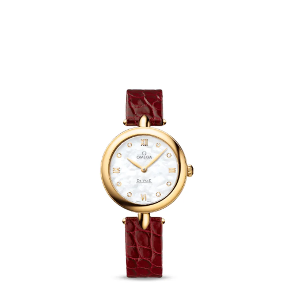 Omega De Ville Prestige Dewdrop Quartz 27.4 Yellow Gold / MOP