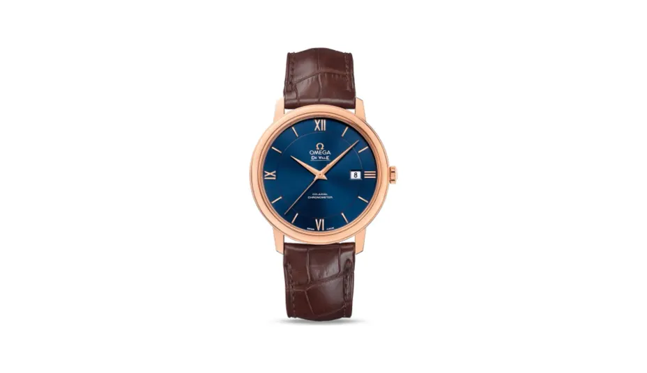 Omega De Ville Prestige Co-Axial 39.5 Red Gold / Blue