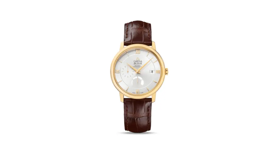 Omega De Ville Prestige Co-Axial 39.5 Power Reserve Yellow Gold / Silver