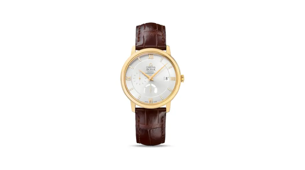 Omega De Ville Prestige Co-Axial 39.5 Power Reserve Yellow Gold / Silver