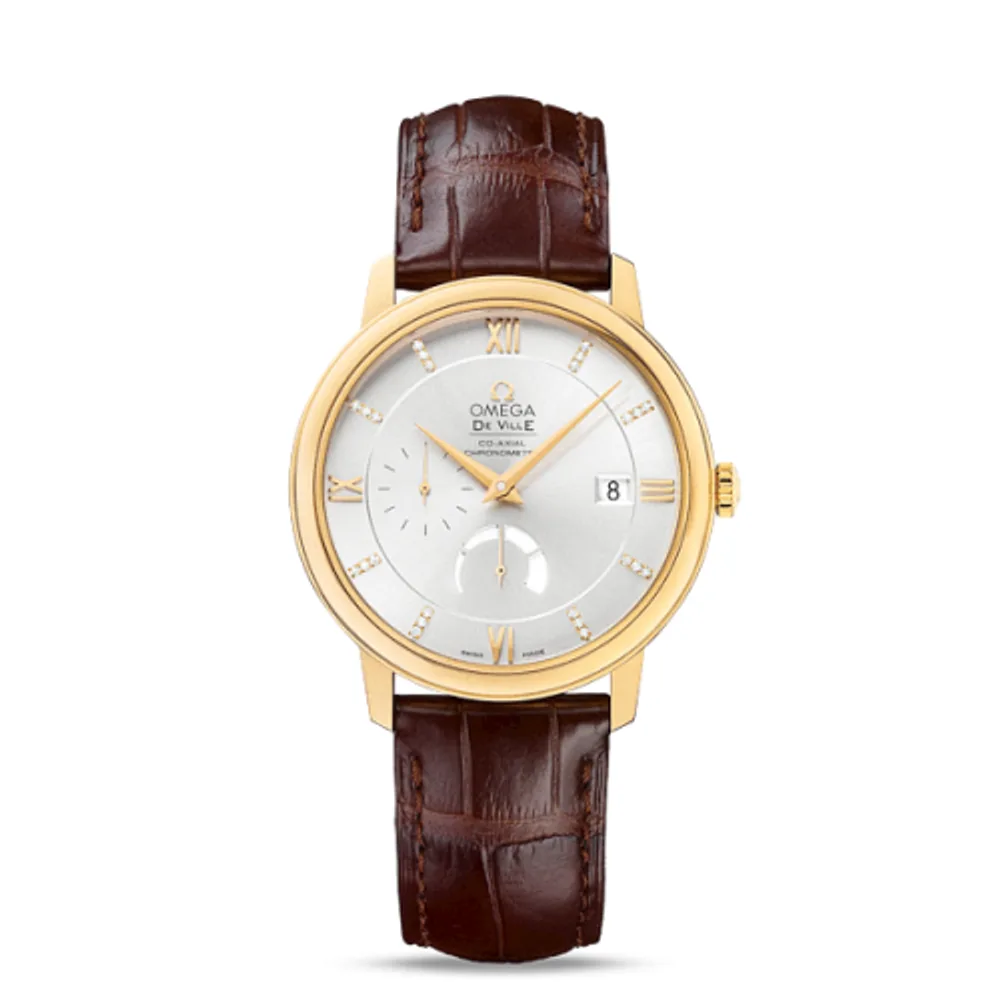 Omega De Ville Prestige Co-Axial 39.5 Power Reserve Yellow Gold / Silver