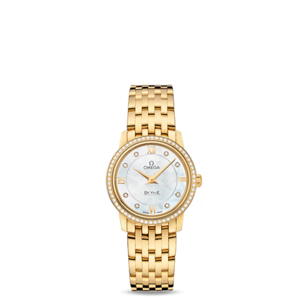 Omega De Ville Prestige Quartz 27.4 Yellow Gold / MOP / Bracelet