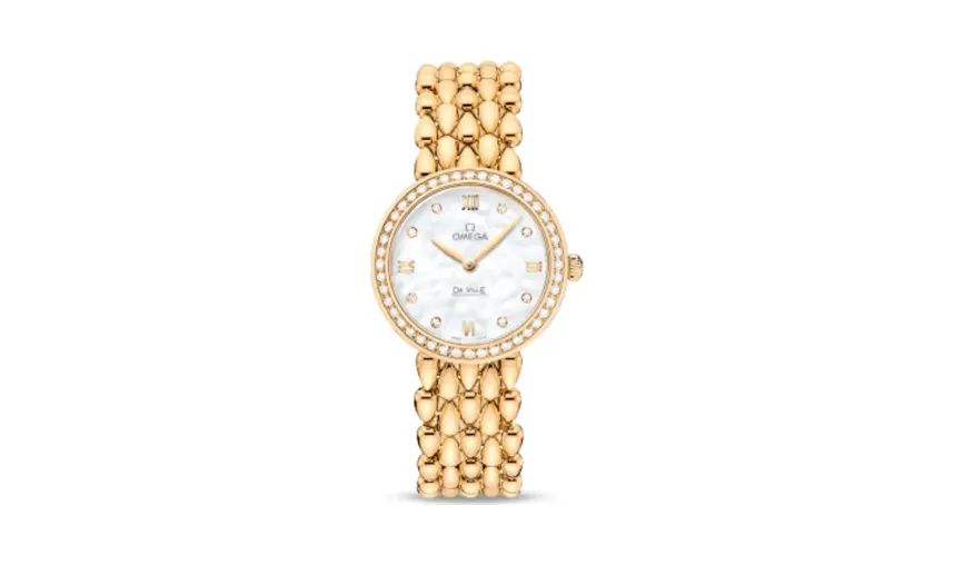 Omega De Ville Prestige Dewdrop Quartz 27.4 Yellow Gold / Diamond / Bracelet