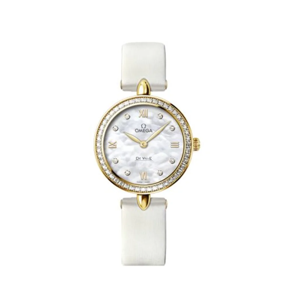 Omega De Ville Prestige Dewdrop Quartz 27.4 Yellow Gold / Diamond