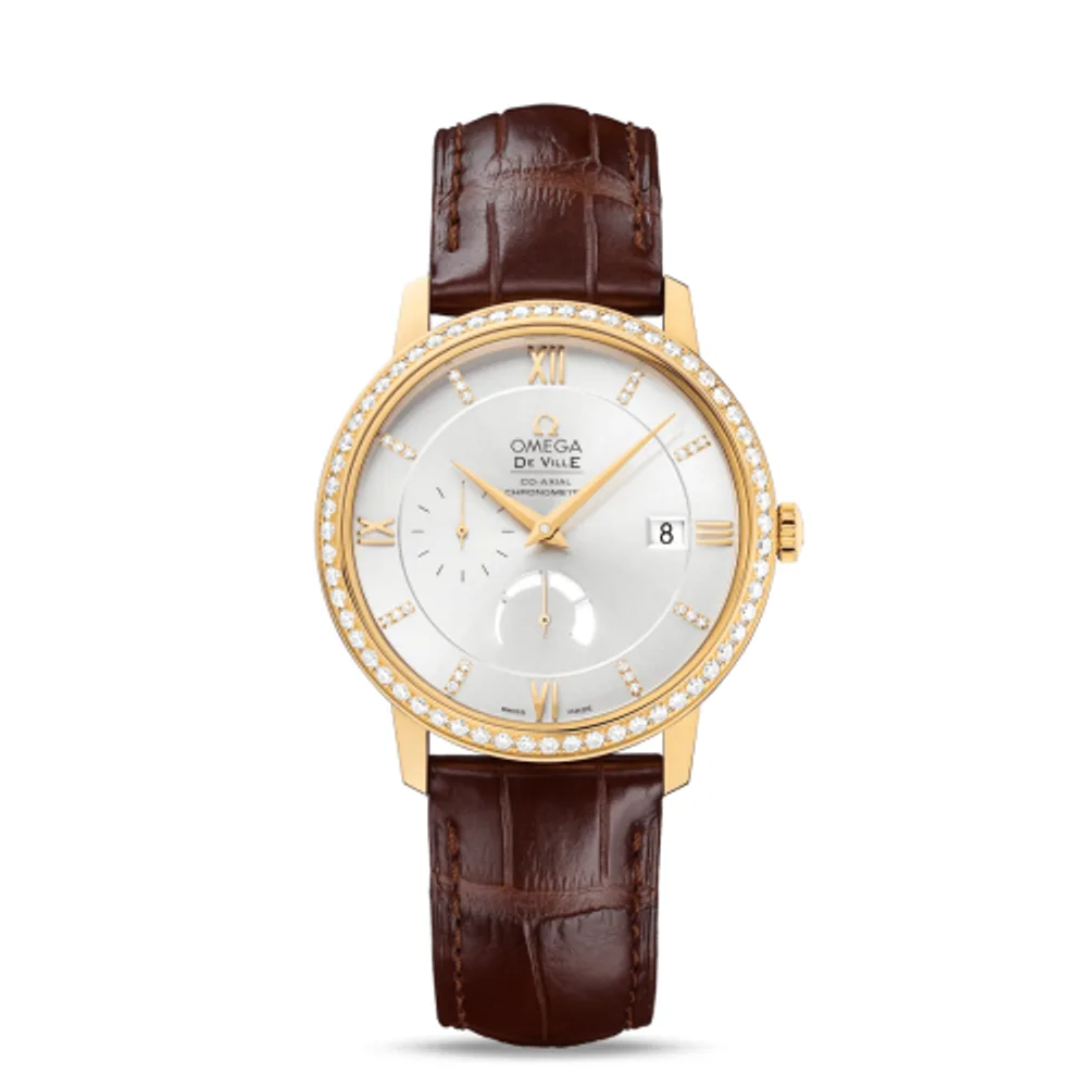 Omega De Ville Prestige Co-Axial 39.5 Power Reserve Yellow Gold / Diamond / Silver