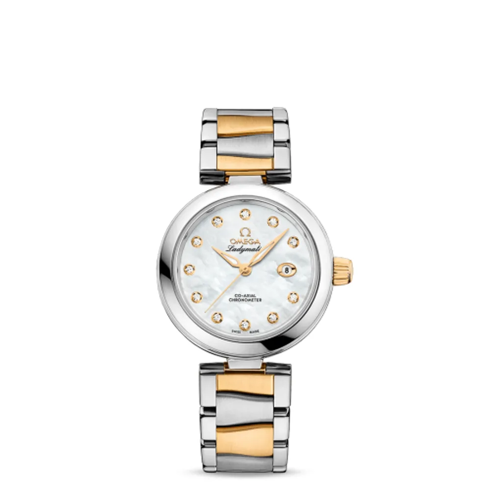 Omega LadyMatic Co-Axial 34 Stainless Steel / Yellow Gold / MOP / Bracelet