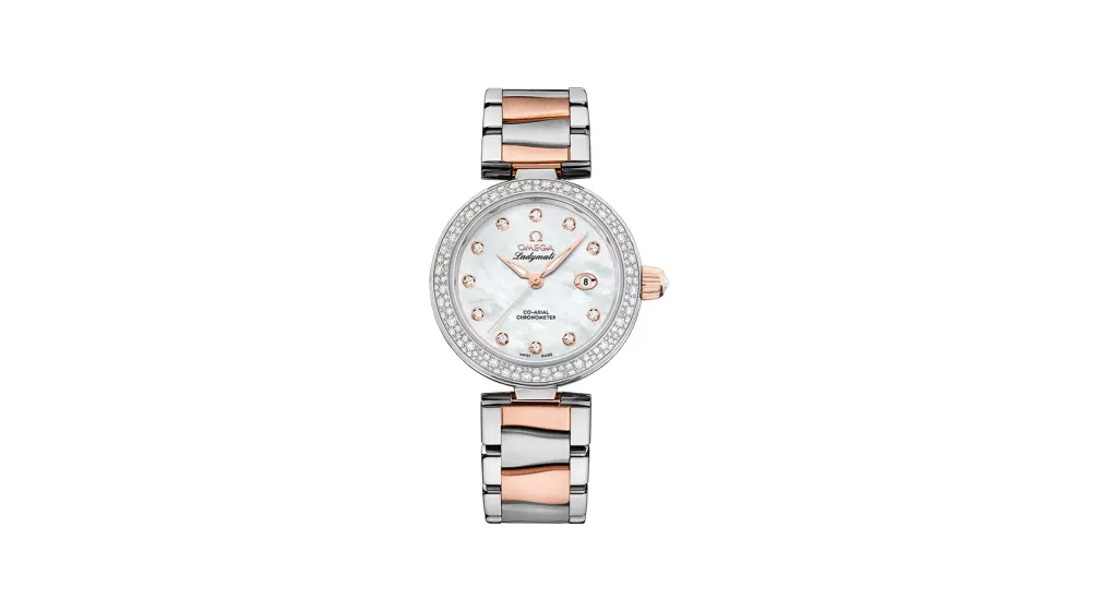 Omega De Ville Ladymatic 34 mm, steel - Sedna™ gold on steel - Sedna™ gold