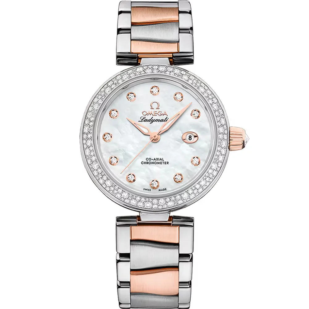 Omega De Ville Ladymatic 34 mm, steel - Sedna™ gold on steel - Sedna™ gold