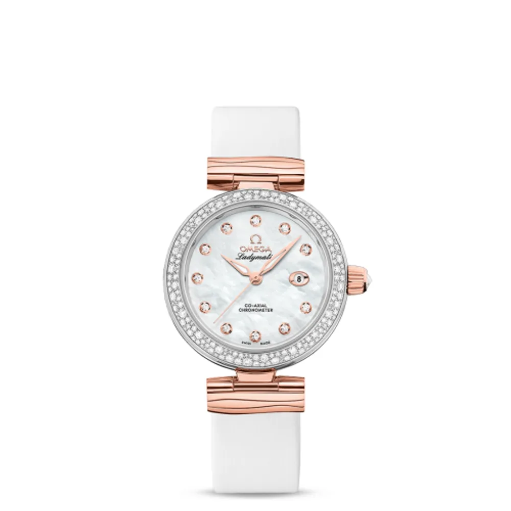 Omega LadyMatic Co-Axial 34 Stainless Steel / Sedna Gold / Diamond / MOP