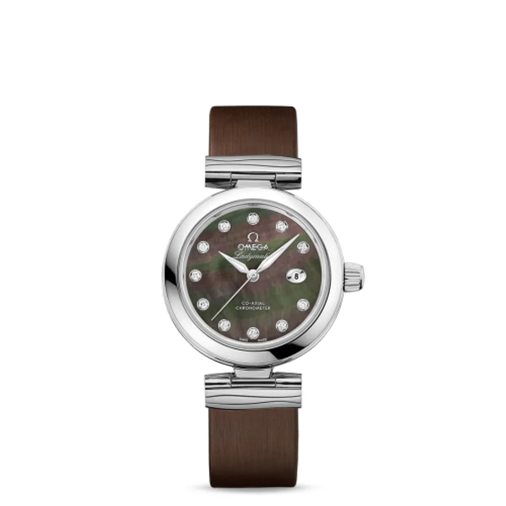 Omega LadyMatic Co-Axial 34 Stainless Steel / Brown MOP