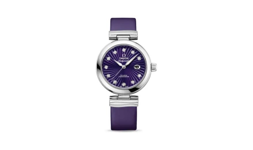 Omega LadyMatic Co-Axial 34 Stainless Steel / Purple