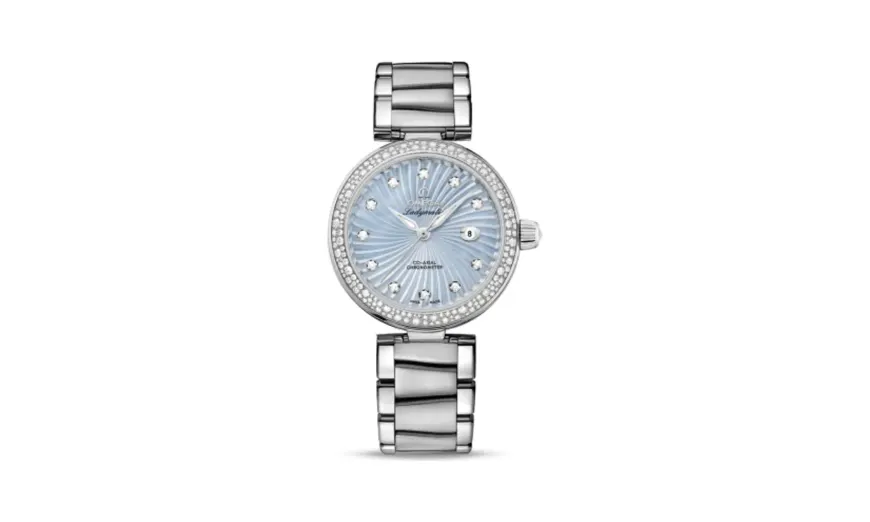 Omega LadyMatic Co-Axial 34 Stainless Steel / Diamond / Blue MOP / Bracelet