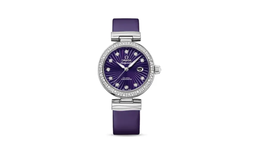 Omega LadyMatic Co-Axial 34 Stainless Steel / Diamond / Purple
