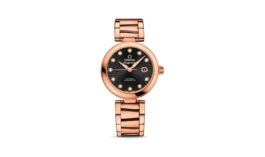 Omega LadyMatic Co-Axial 34 Red Gold / Black / Bracelet