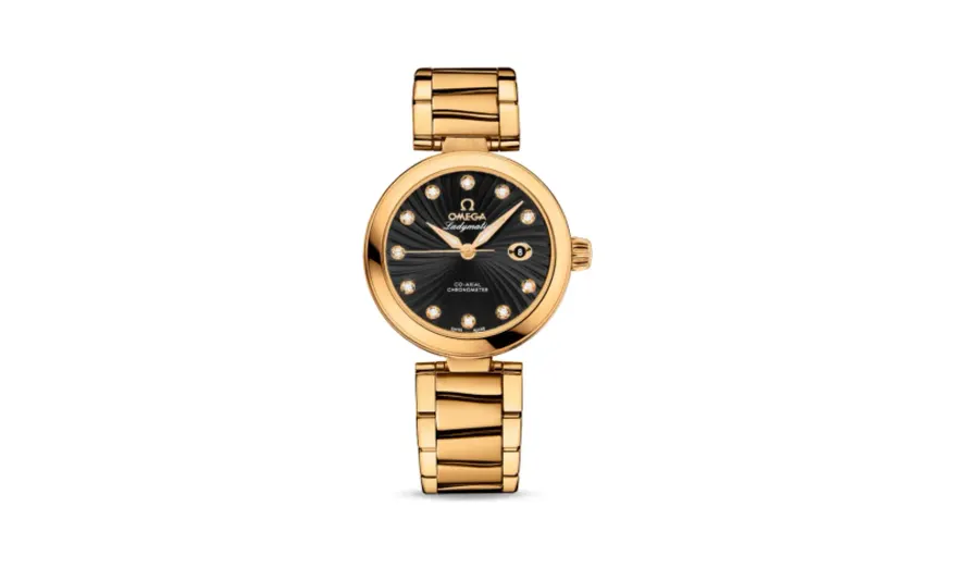 Omega LadyMatic Co-Axial 34 Yellow Gold / Black / Bracelet