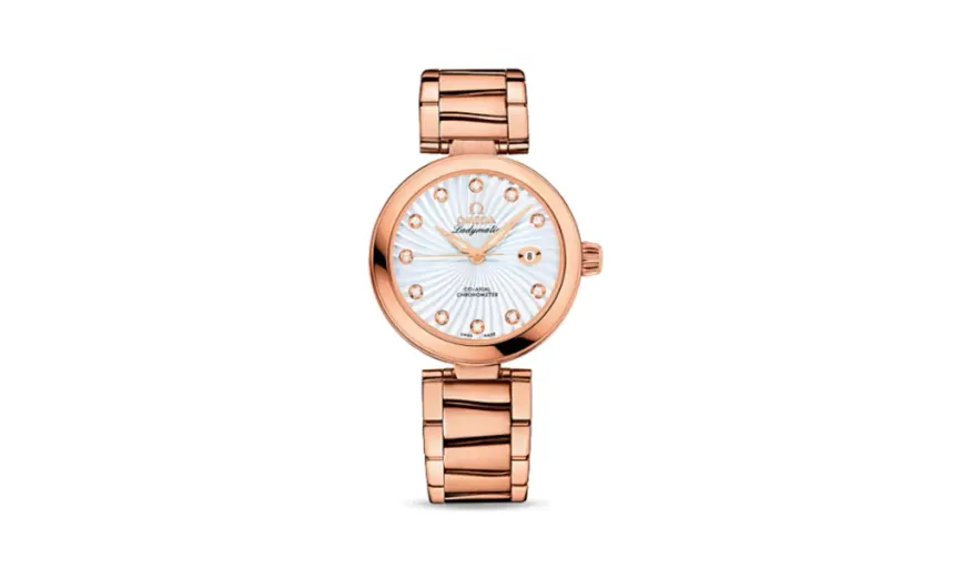 Omega LadyMatic Co-Axial 34 Red Gold / MOP / Bracelet