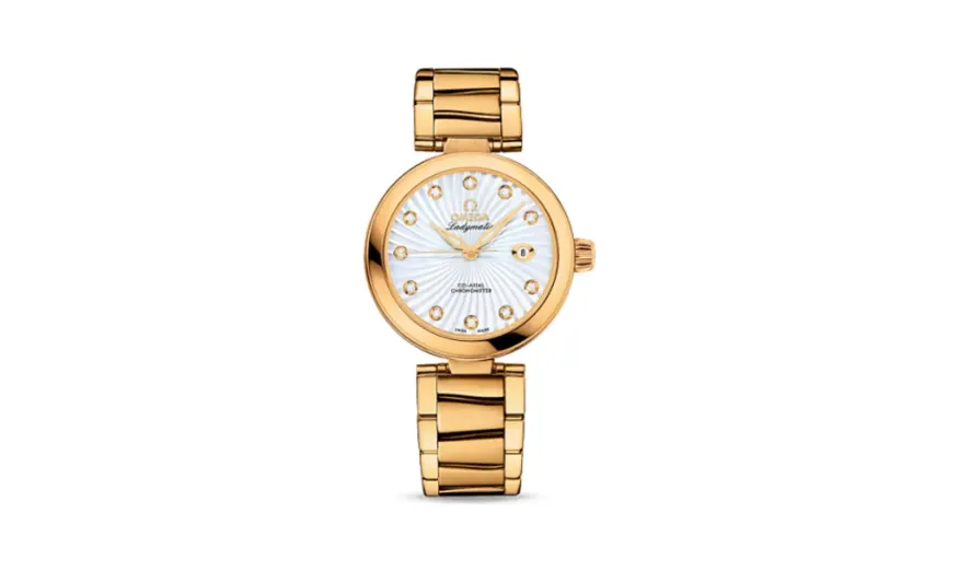 Omega Ladymatic Co-Axial 34 Yellow Gold / MOP / Bracelet