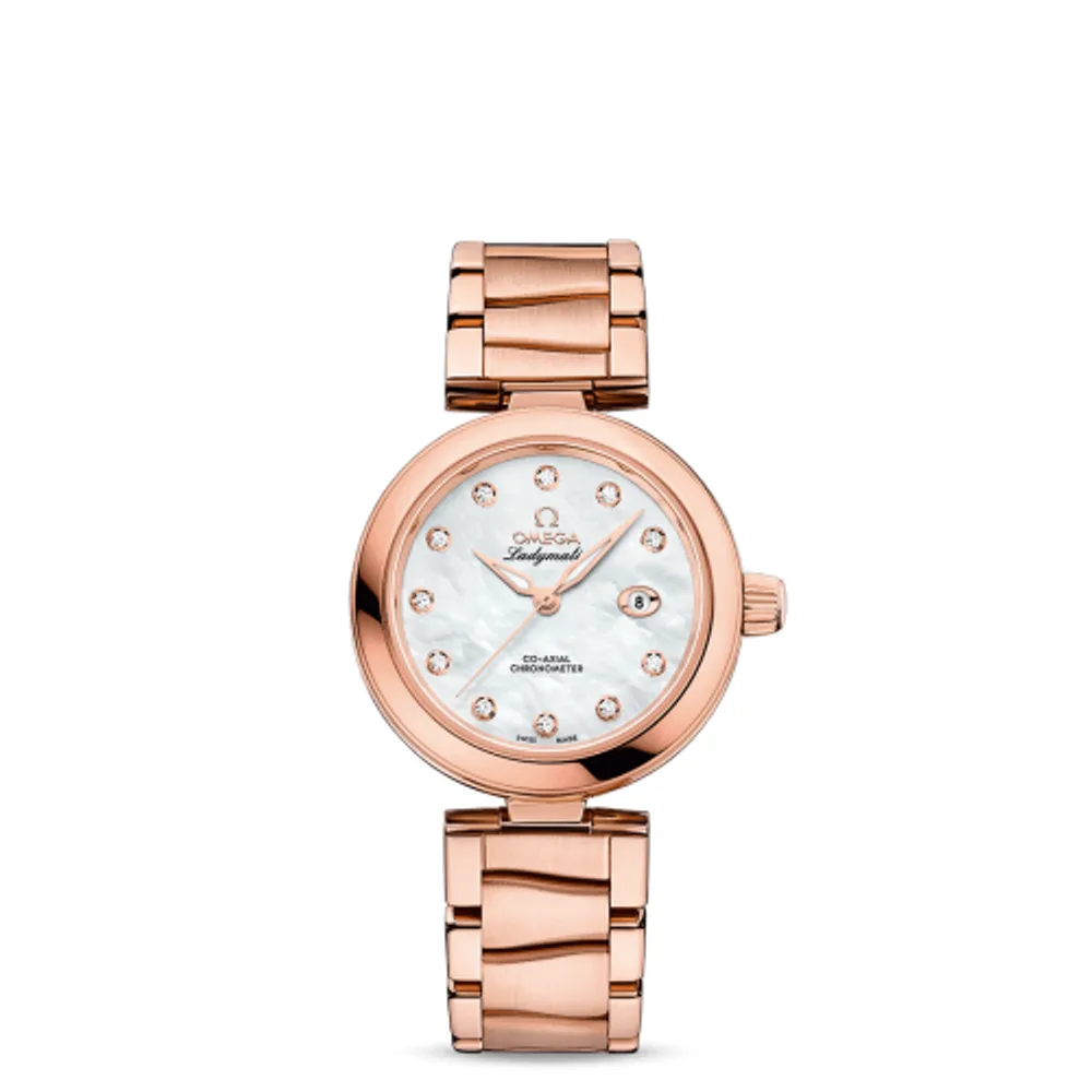 Omega LadyMatic Co-Axial 34 Sedna Gold / MOP / Bracelet