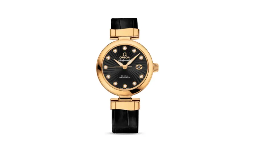 Omega LadyMatic Co-Axial 34 Yellow Gold / Black