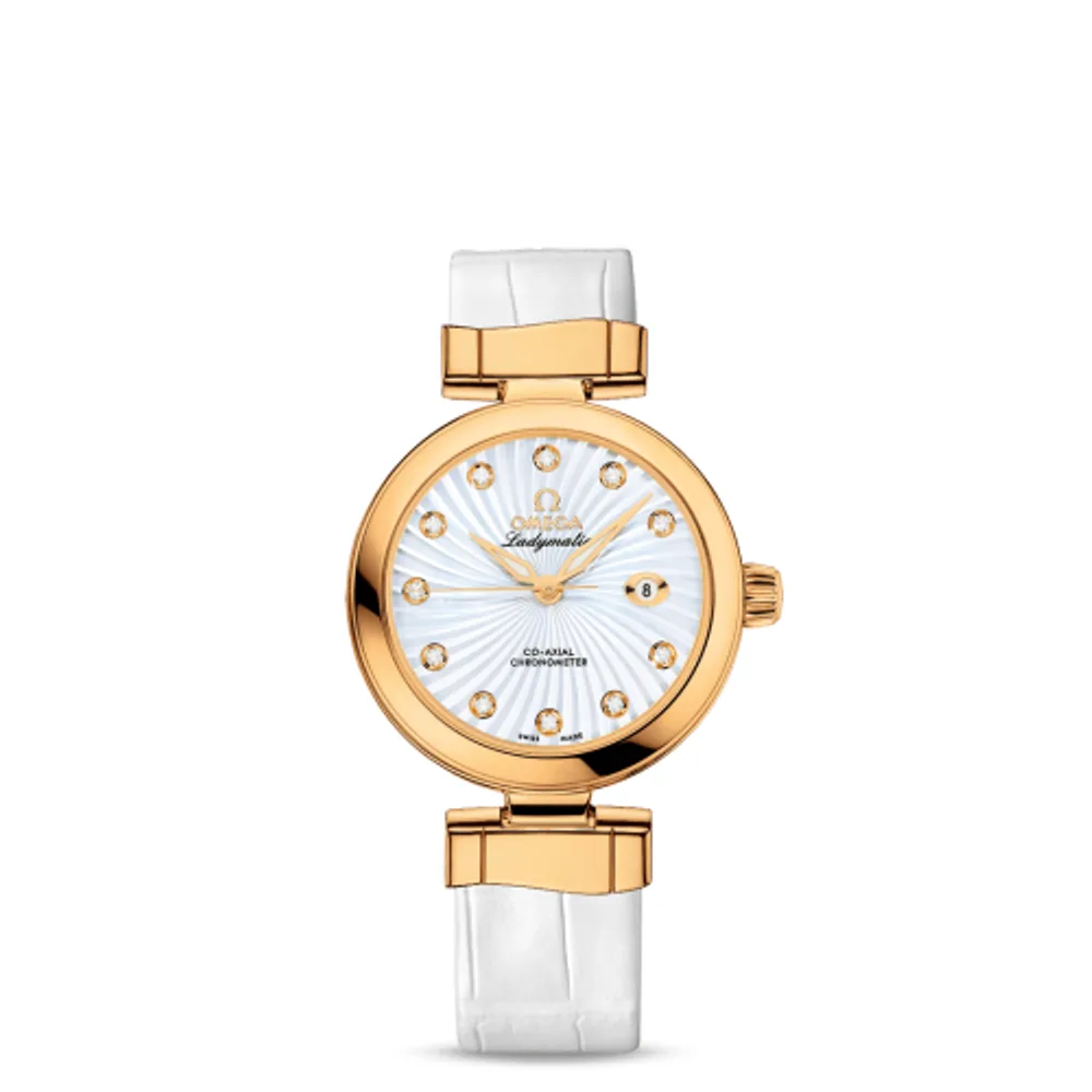 Omega LadyMatic Co-Axial 34 Yellow Gold / MOP